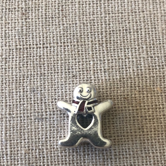 PANDORA Gingerbread Man With Red Enamel Scarf - Picture 7 of 8